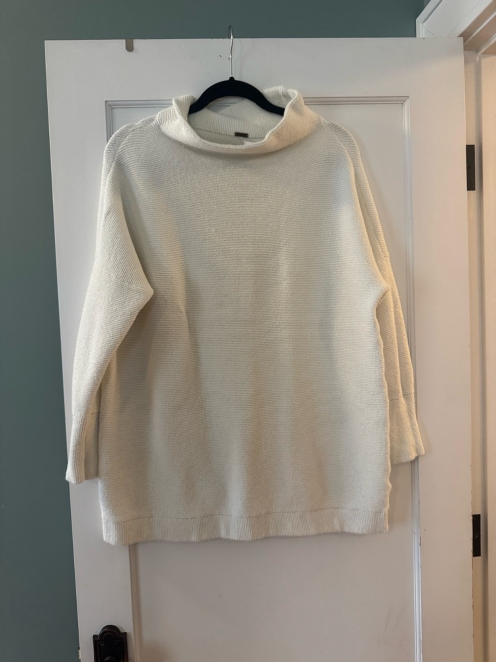 Free People Slouchy Ottoman Tunic in Ivory, Size M